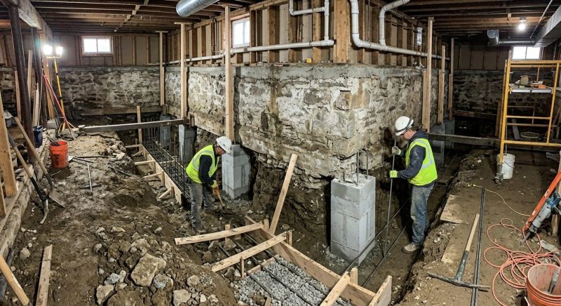 Basement Underpinning in Midlothian, VA