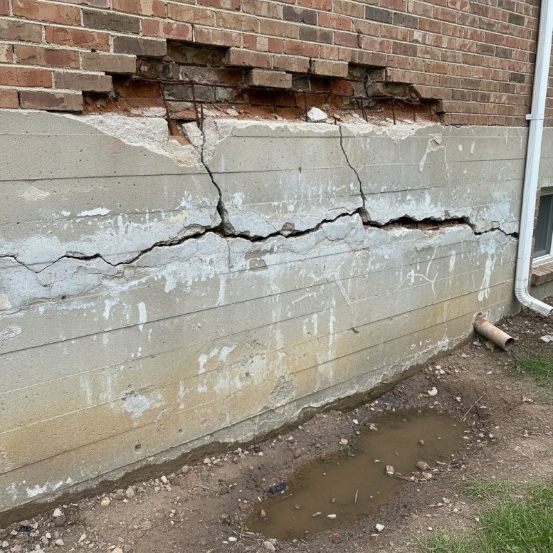 Cracked Foundation Repair in Dinwiddie County, VA