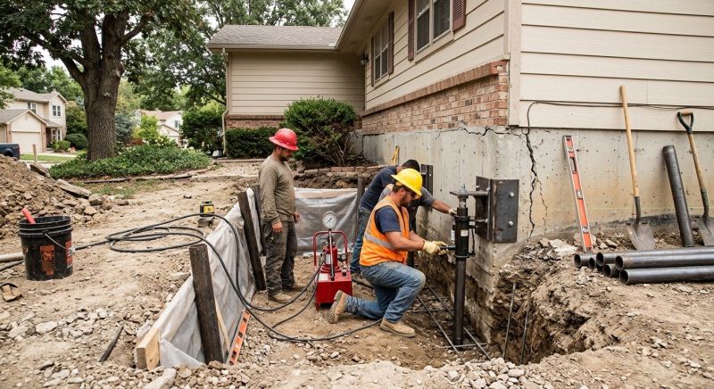 Cracked Foundation Repair in Dinwiddie, VA