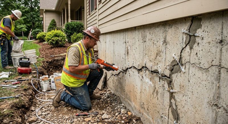 Cracked Foundation Repair in Hanover County, VA