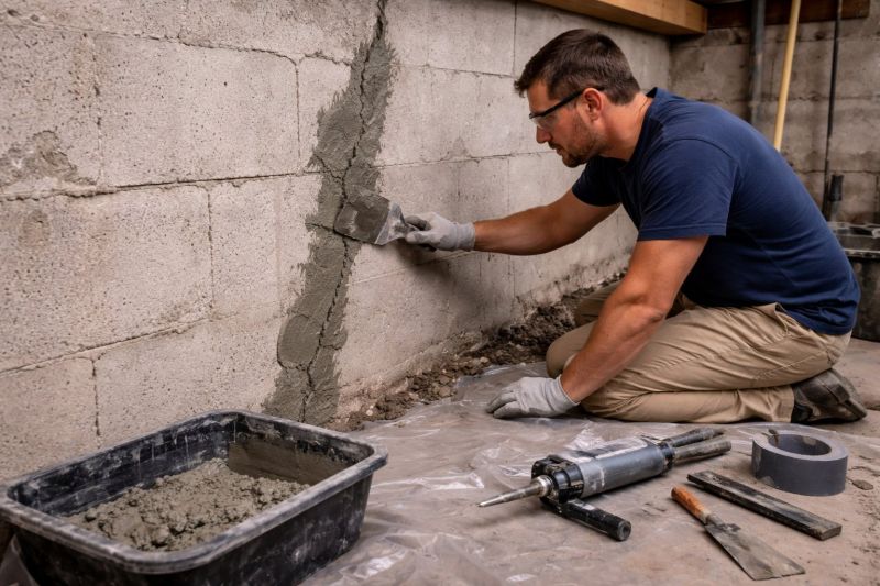 Foundation Crack Repair in Henrico County, VA