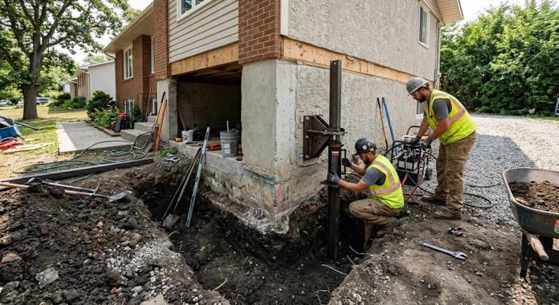 Foundation Pier Repair in Midlothian, VA