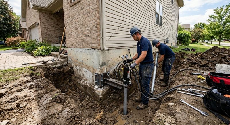Foundation Settlement Repair in Midlothian, VA