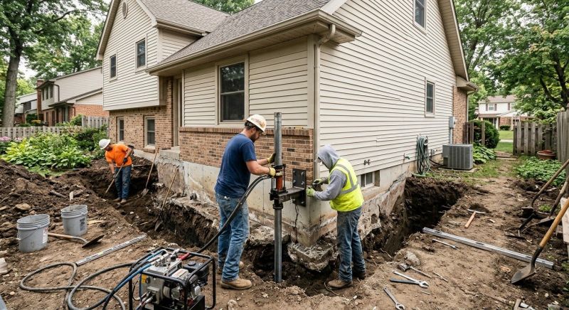 Foundation Settlement Repair in Midlothian, VA