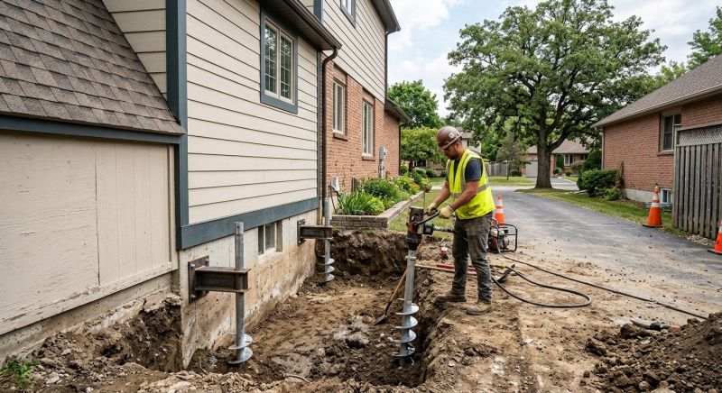 Helical Piers Installation in Midlothian, VA