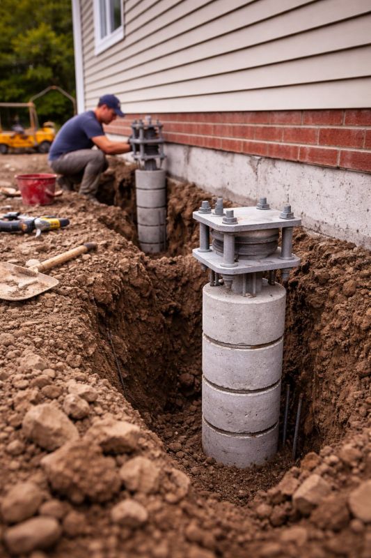 Helical Piers Installation in Midlothian, VA