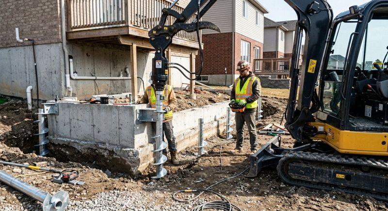 Helical Pile Installation in Midlothian, VA