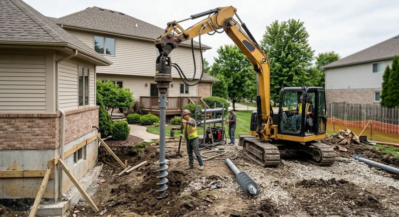 Helical Pile Installation in Midlothian, VA