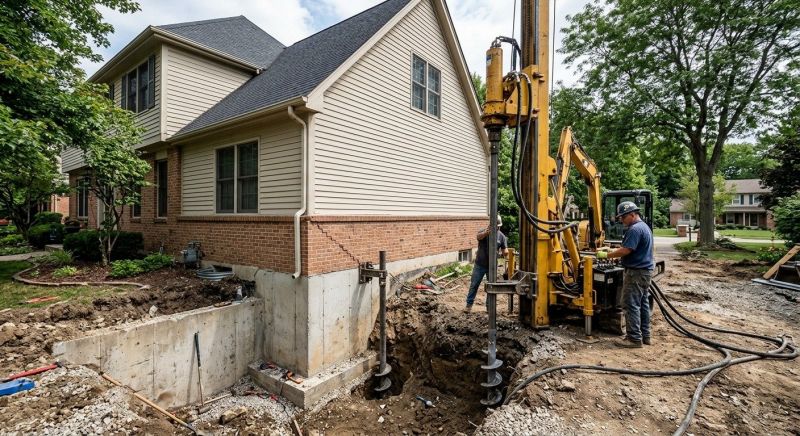 Helical Pile Installation in Midlothian, VA