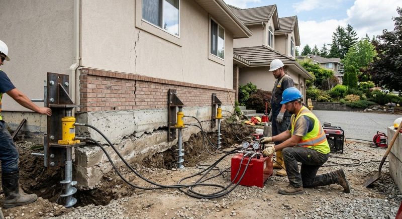 Sinking Foundation Lifting in Midlothian, VA