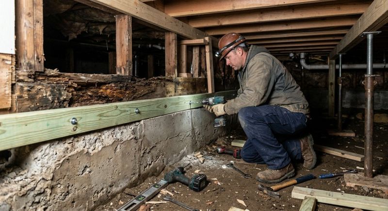 Sinking Foundation Repair in Powhatan, VA
