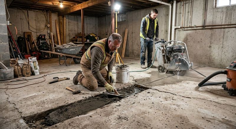 Slab Foundation Repair in Midlothian, VA